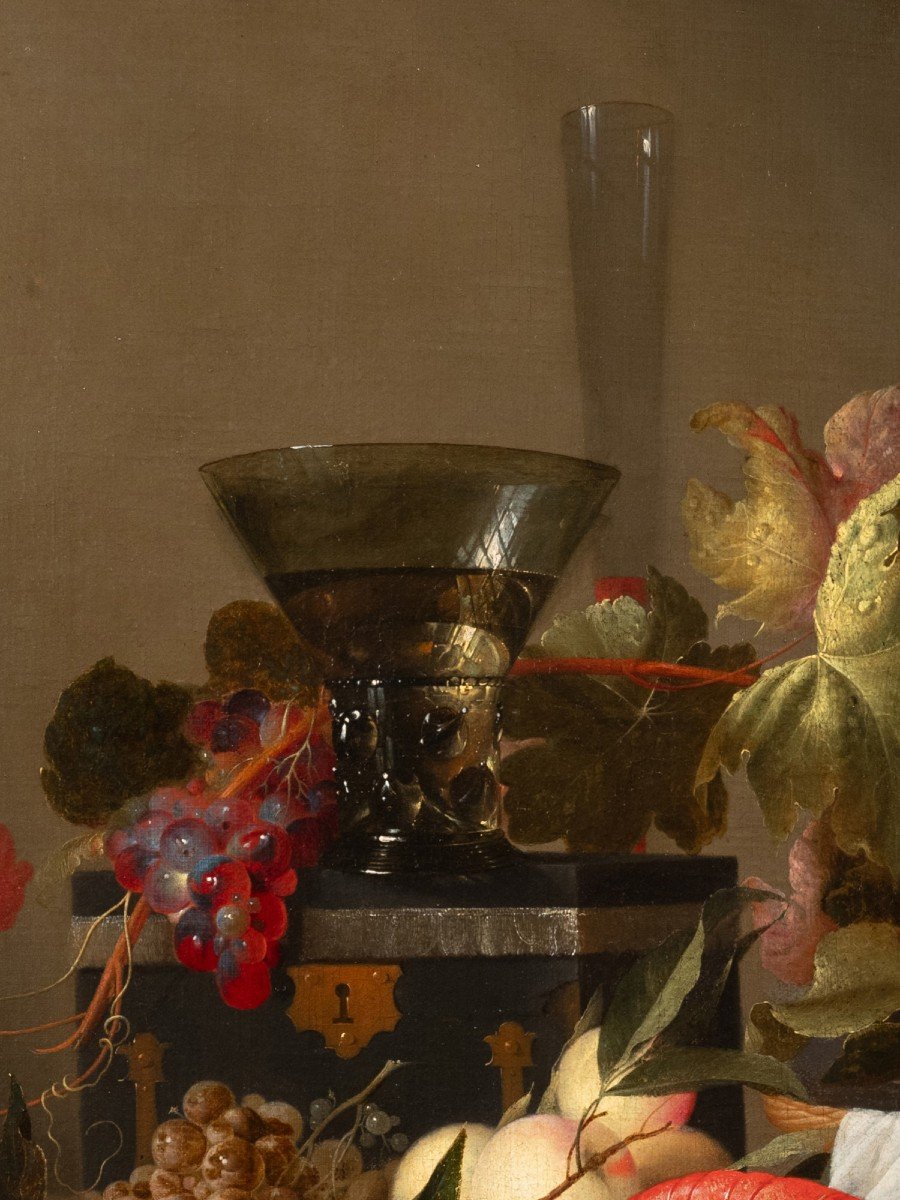 Still Life With Lobster, Ham & Fruits, Studio Of Jan Dz. De Heem(1606-1684)-photo-1