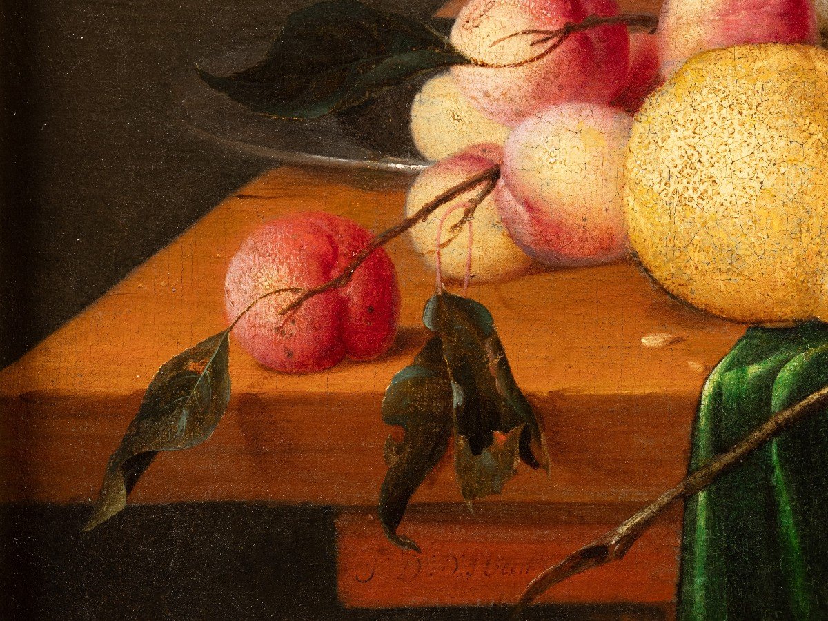 Still Life With Lobster, Ham & Fruits, Studio Of Jan Dz. De Heem(1606-1684)-photo-3