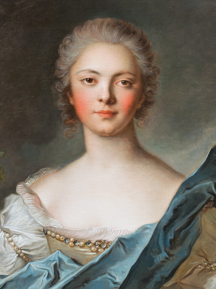 Princesse De Soubise – Atelier De Jean-marc Nattier (1685 - 1766), école Française Du XVIIIeme-photo-5