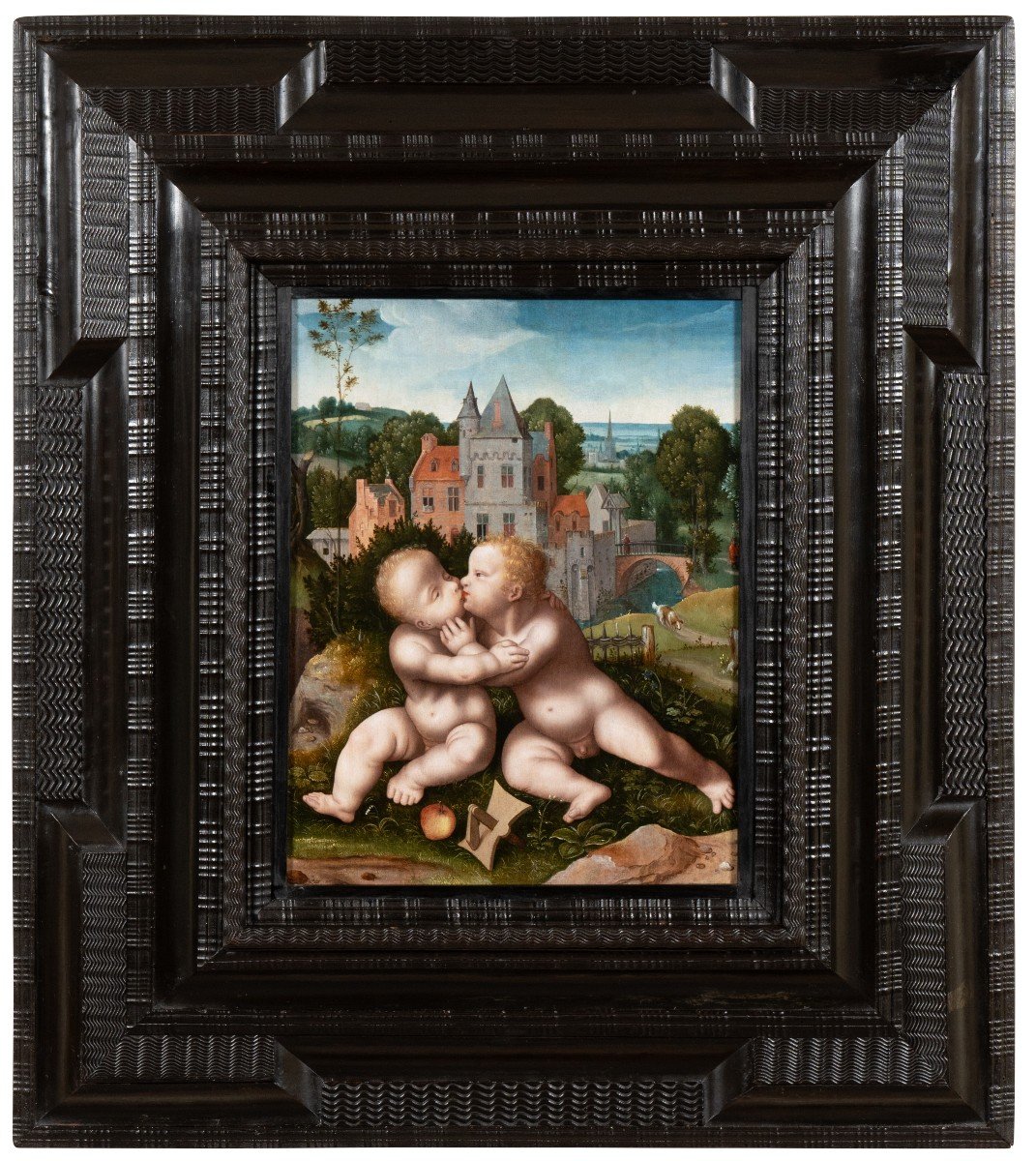 Jésus Et St Jean Baptiste Enfants - Atelier De Joos Van Cleve (1485 – 1541)  XVIème Siècle-photo-4