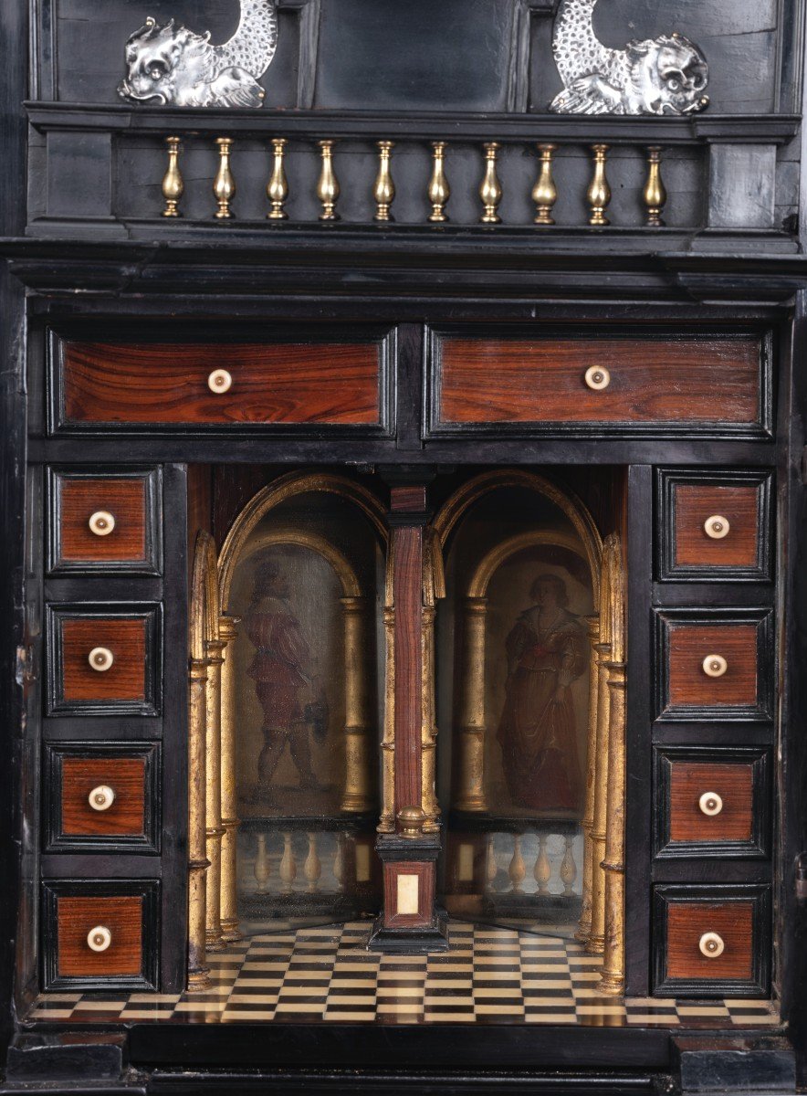 Cabinet Anversois Avec Des Peintures, Cercle De Hendrick Van Balen, Vers 1630-photo-3