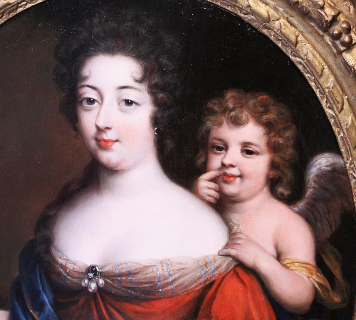 Portrait De Princesse De Conti En Vénus - Atelier De Pierre Mignard, époque XVIIe-photo-2