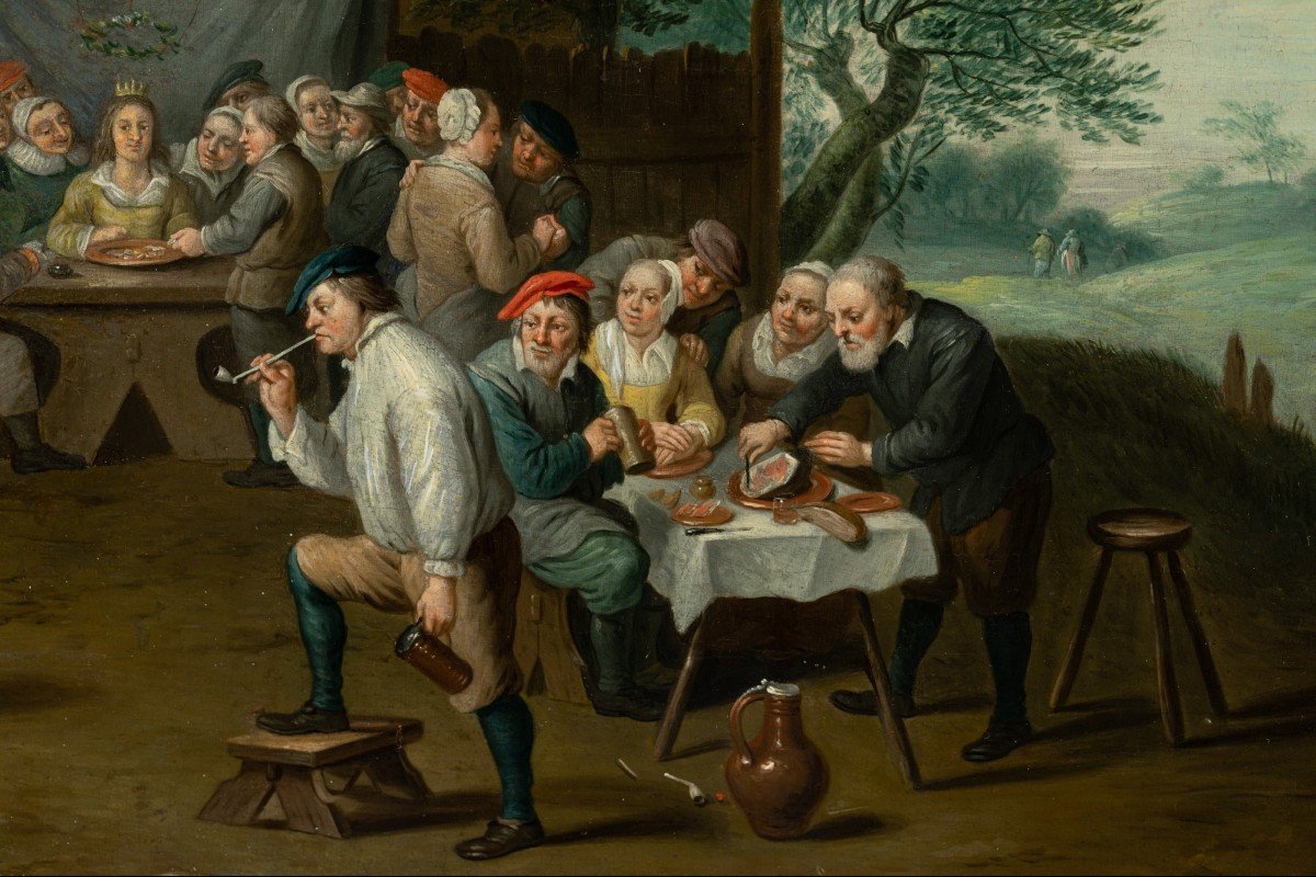 Proantic: The Peasant Wedding, Attributed To David Teniers The Younger