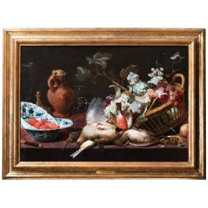 Nature Morte Aux Oiseaux Et Raisin, Atelier De Frans Snyders (anvers, 1579-1657)