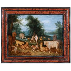 Adam Et Eve Au Paradis, Atelier De Jan Brueghel Le Jeune (1601-1678), école Anversoise Du XVIIe