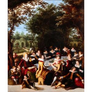 Feast In The Garden Of Love, Louis De Caullery (1582-1621)