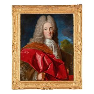 Portrait Of Mr De La Roche Attributed To Jean Baptiste Oudry, French School Circa 1710