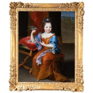Portrait Of The Duchess Of Orleans As A Child, Attributed To Pierre Mignard Around 1685