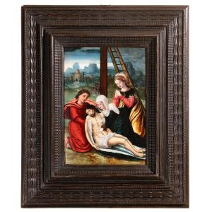 Déploration Du Christ, école Anversoise Du XVIème Siècle, époque Renaissance
