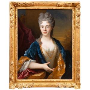 Portrait Of A Young Lady, Signed Henri Millot, Paris, Early 18th Century