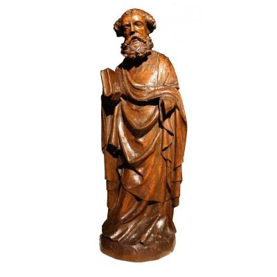 14th C. German Limewood Figure Of St Peter