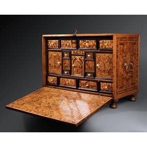 Cabinet De Collectionneur En Marqueterie, Augsbourg XVIIe Siècle