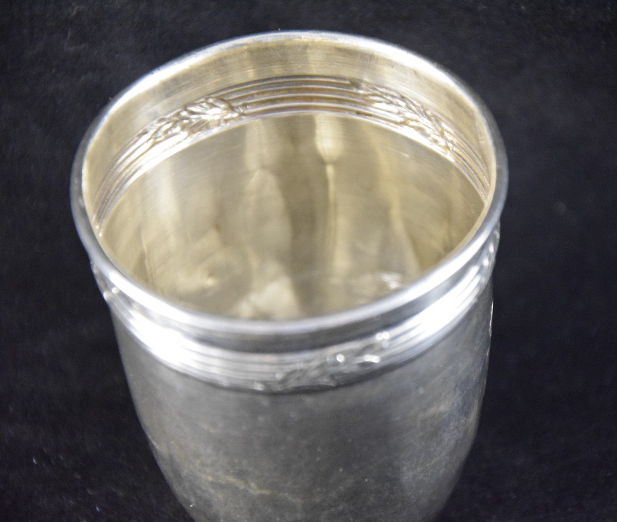 Curon Beaker In Solid Silver, Neck Brace Hallmark, Goldsmith Victor Boivin Fils, Late 19th Century-photo-3