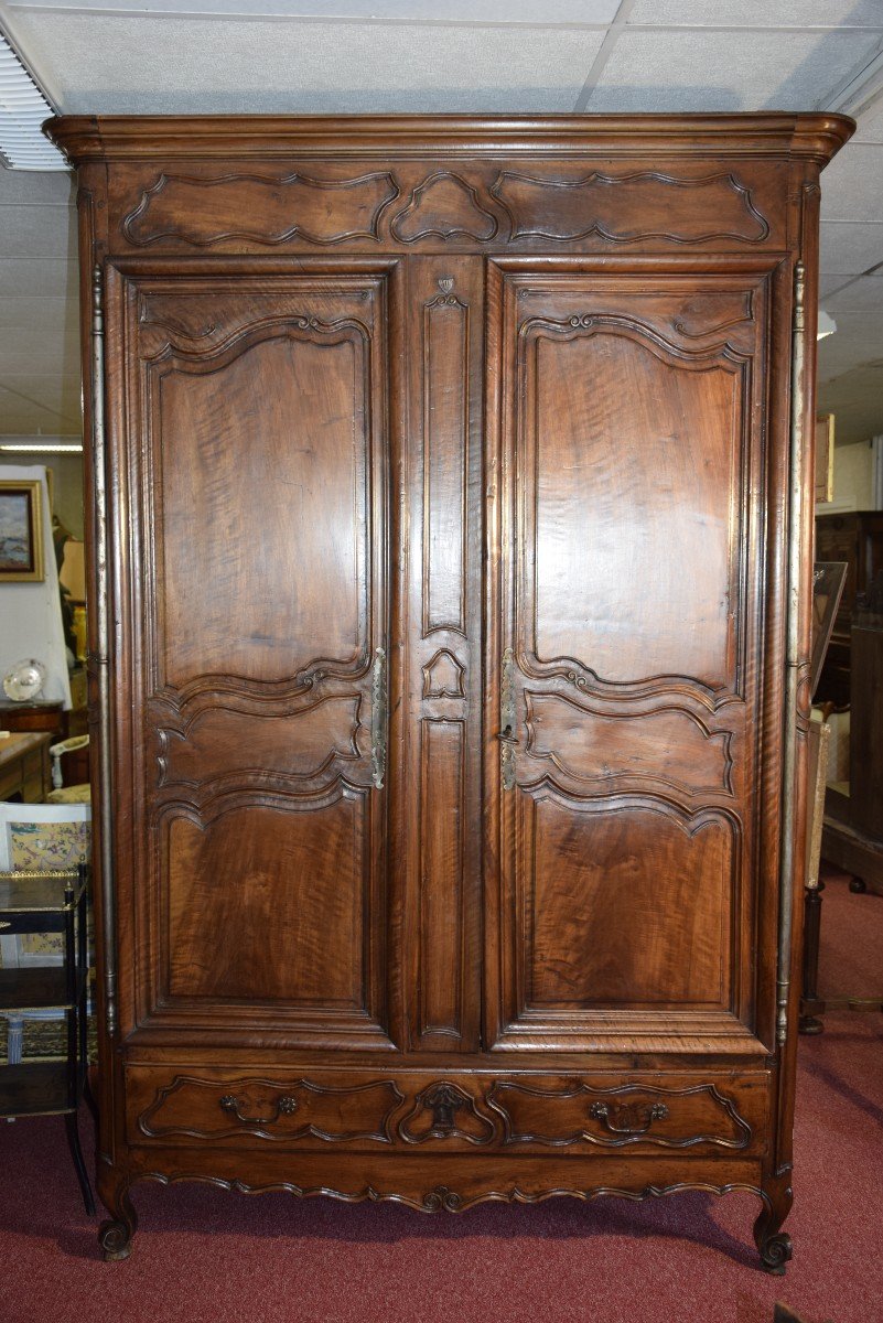 Louis XV Style Walnut Wardrobe, 18th Century