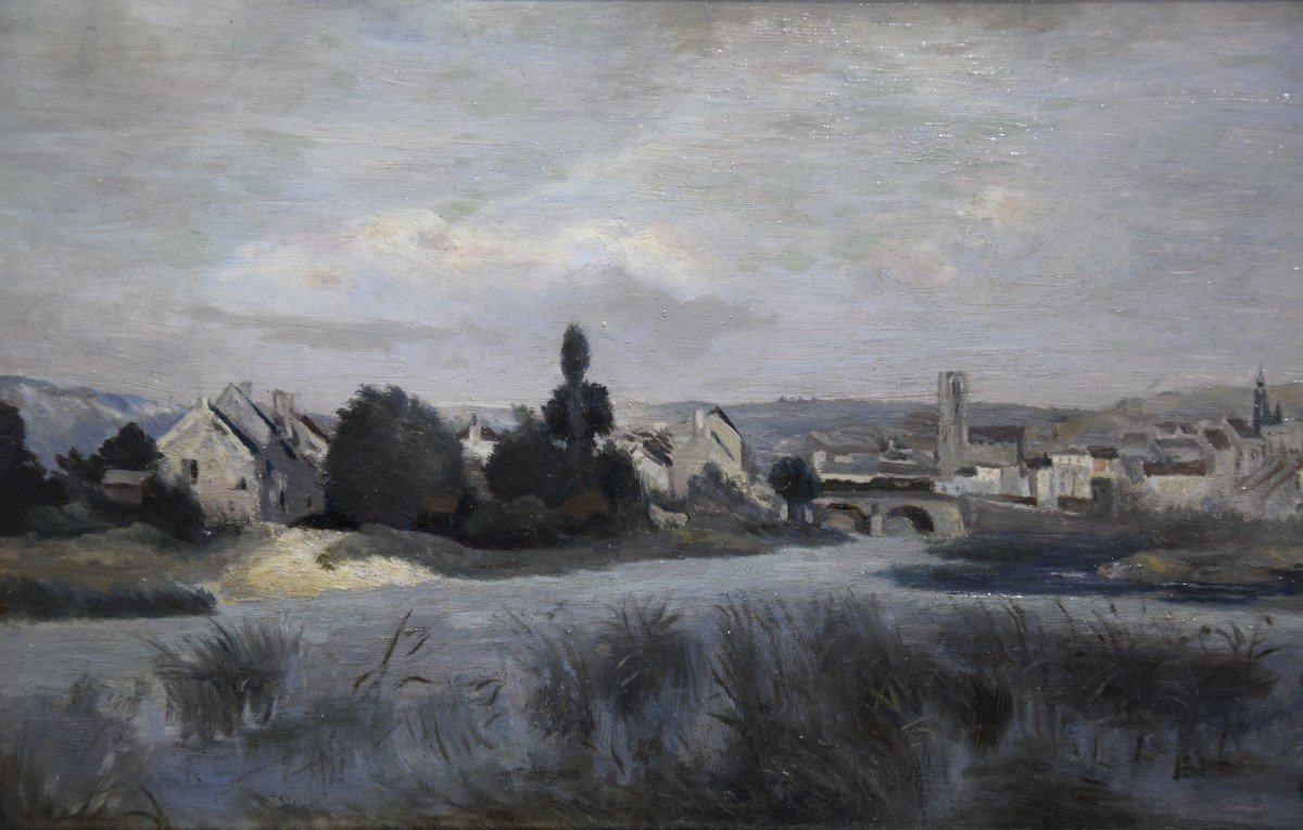 Landscape Between Périgord And Corrèze, Oil On Panel-photo-3