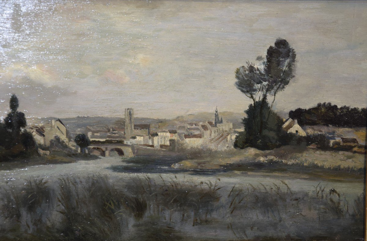 Landscape Between Périgord And Corrèze, Oil On Panel-photo-4