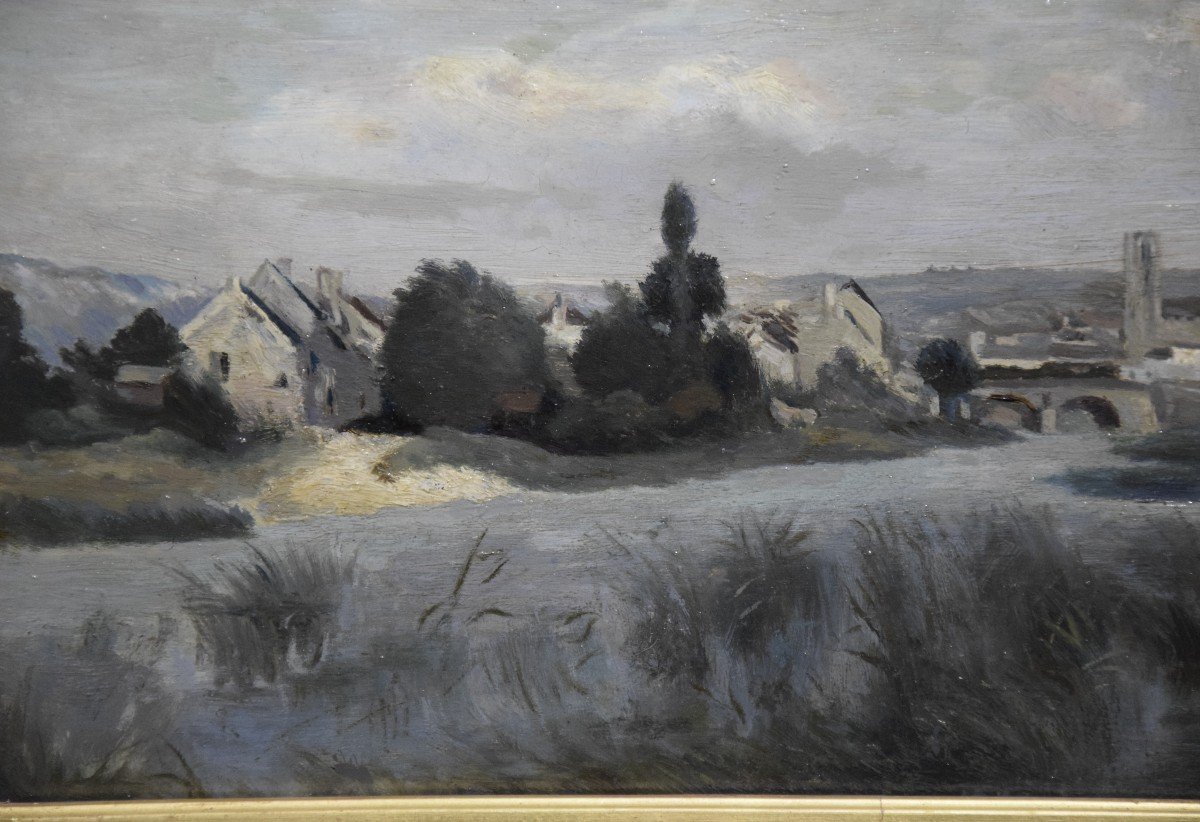 Landscape Between Périgord And Corrèze, Oil On Panel-photo-2