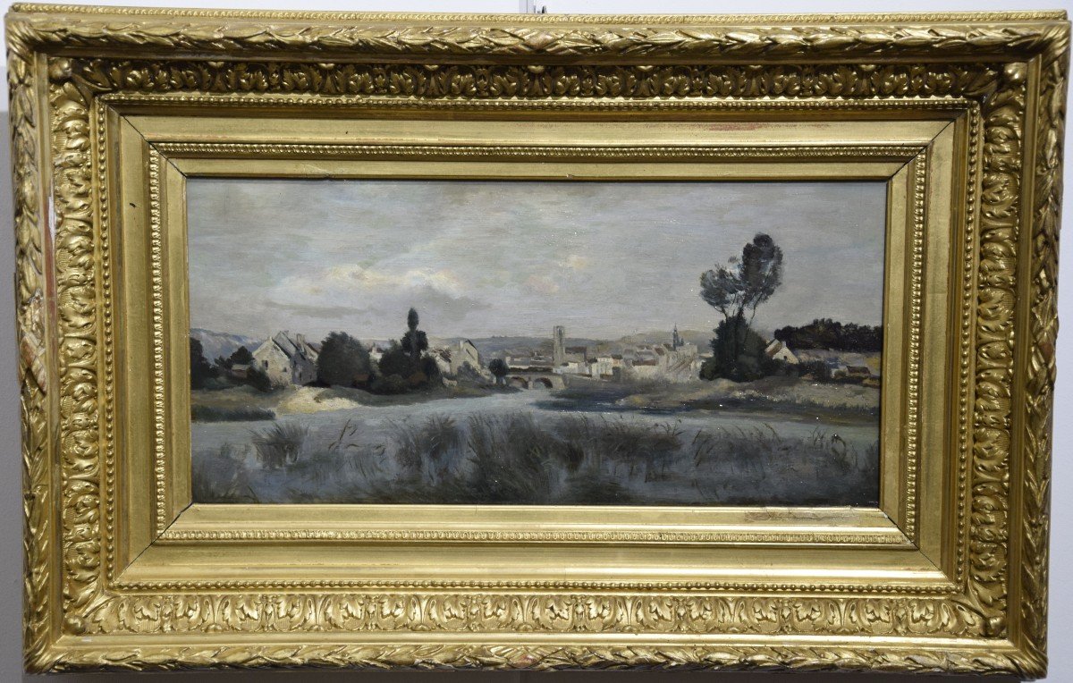 Paysage entre Périgord et Corrèze , huile sur panneau 