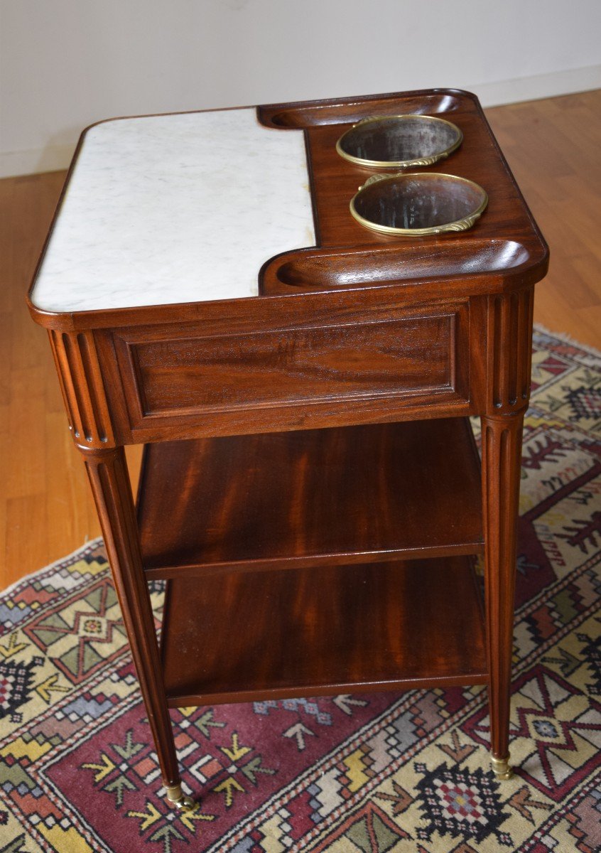 Louis XVI Cooler Table In Mahogany And Mahogany Veneer-photo-4