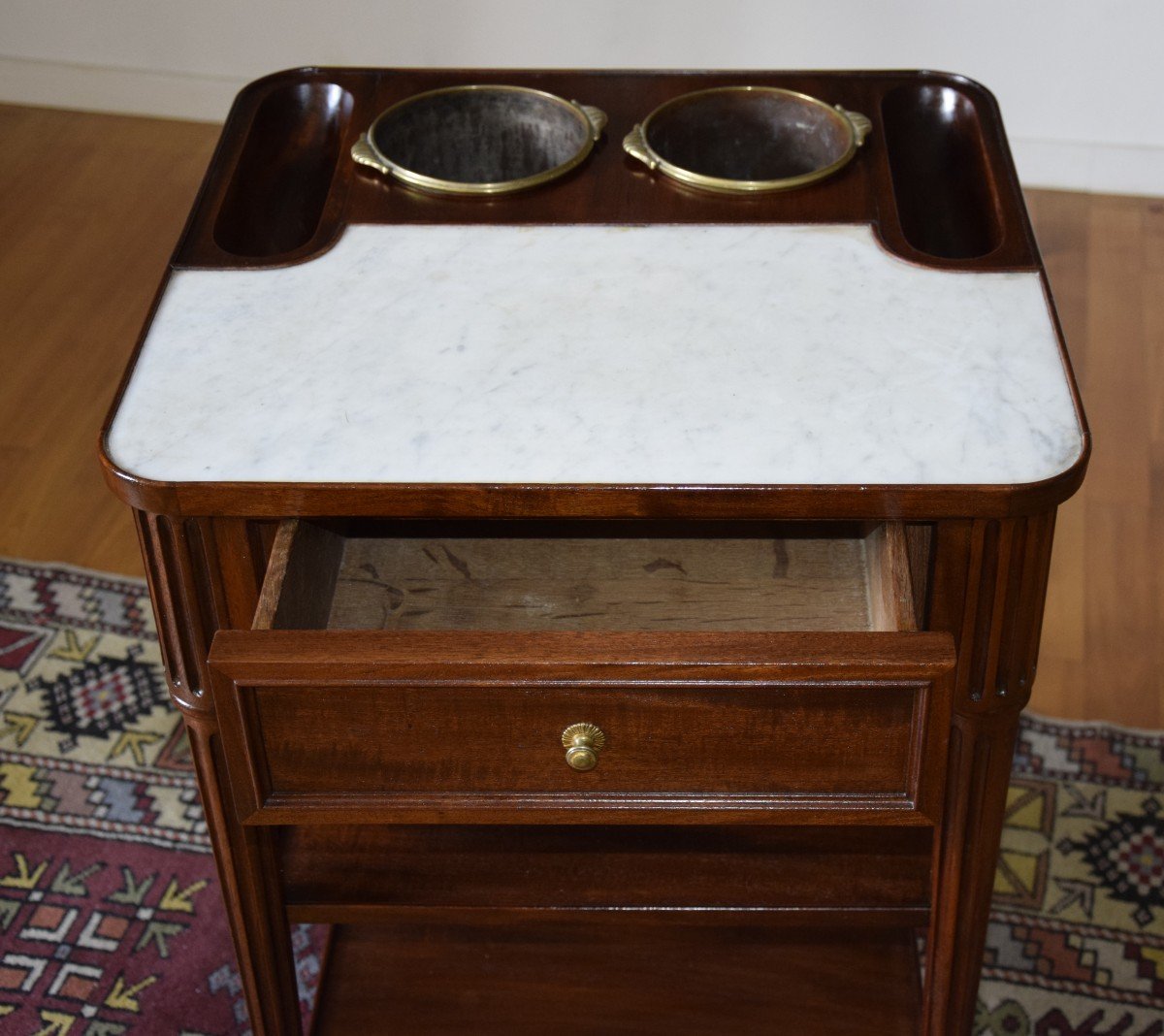 Louis XVI Cooler Table In Mahogany And Mahogany Veneer-photo-1