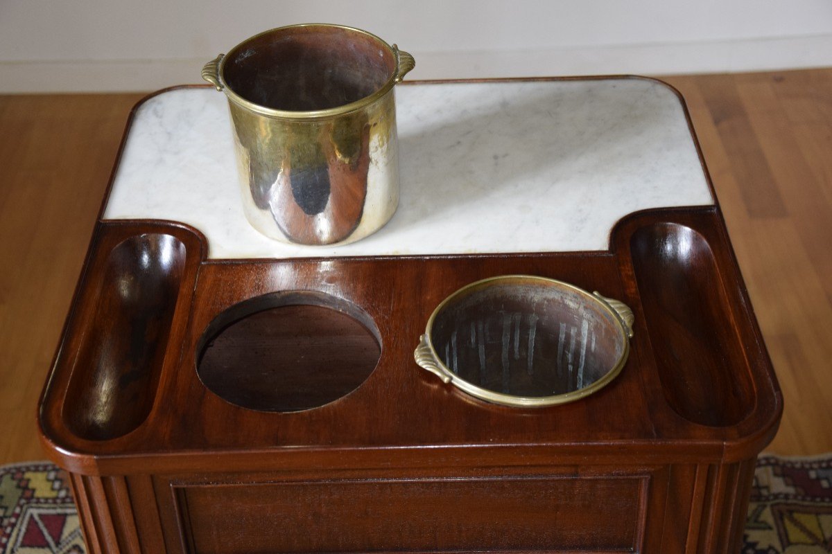 Louis XVI Cooler Table In Mahogany And Mahogany Veneer-photo-6