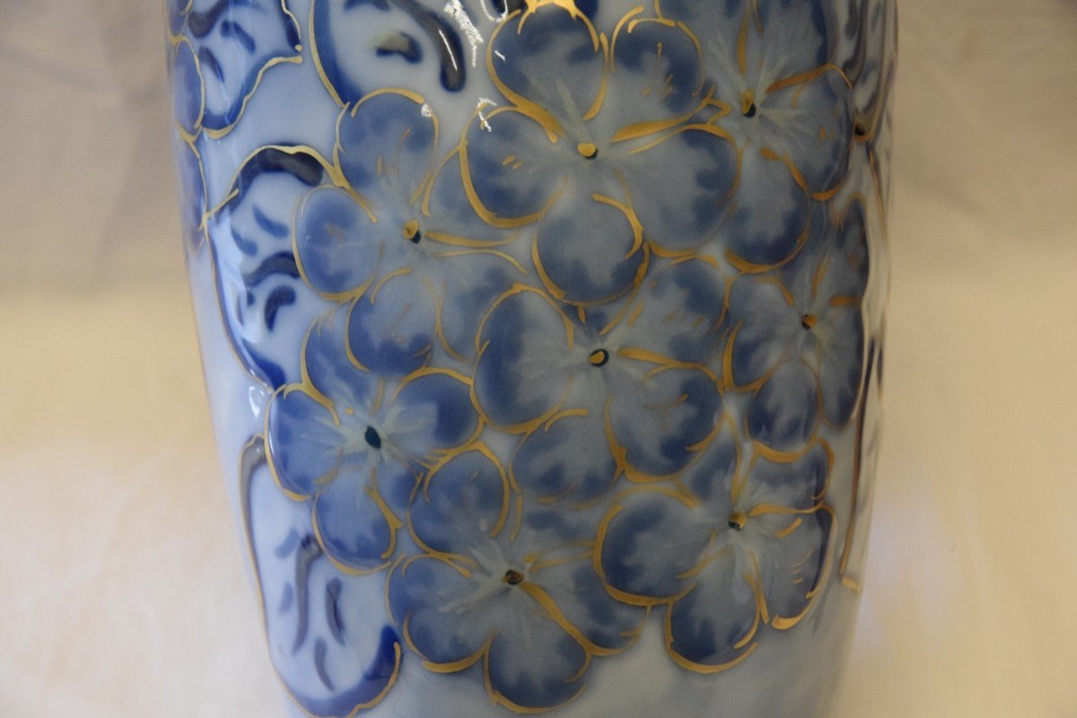 Camille Tharaud (1878-1956) Limoges , grand  vase en porcelaine émaillée  , Art Déco .-photo-8