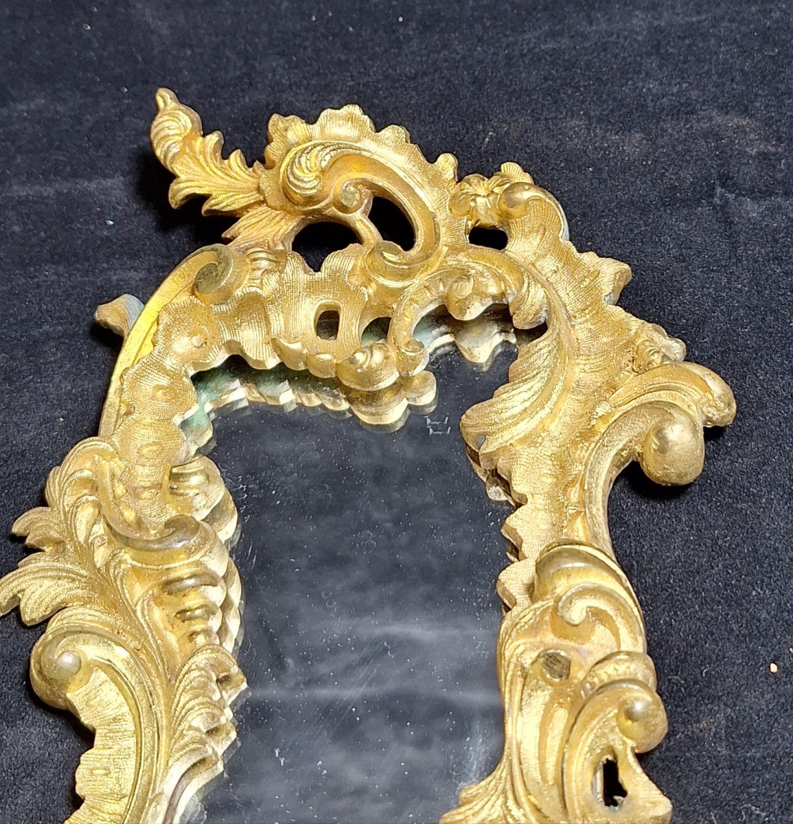 Pair Of Gilt Bronze Mirror Wall Lights, Louis XV Style - Rocaille -photo-2