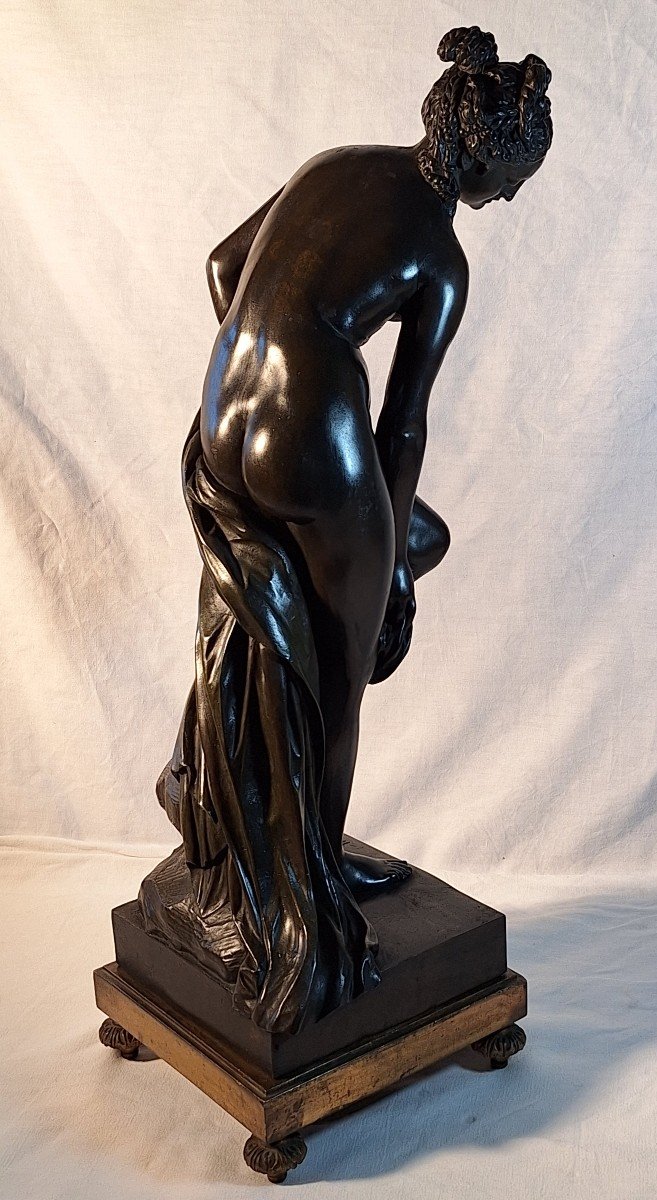 Christophe Gabriel Allegrain( d'après)  1710/1795  "Vénus au bain "sculpture en bronze  19ème -photo-3