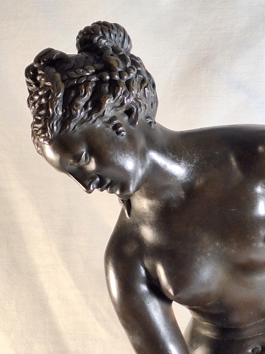 Christophe Gabriel Allegrain( d'après)  1710/1795  "Vénus au bain "sculpture en bronze  19ème -photo-8