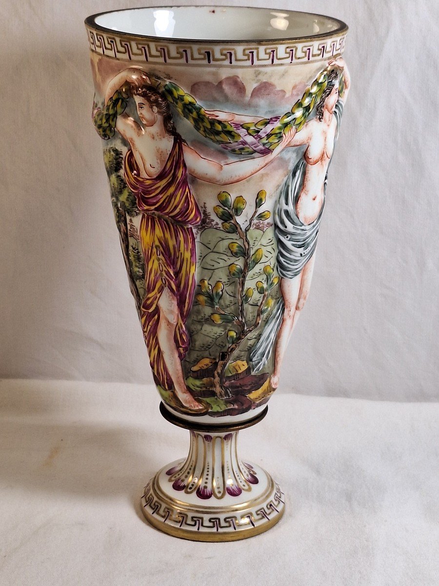 Antique Porcelain Vase, Doccia, Italy, After A Model From Capodimonte -photo-6