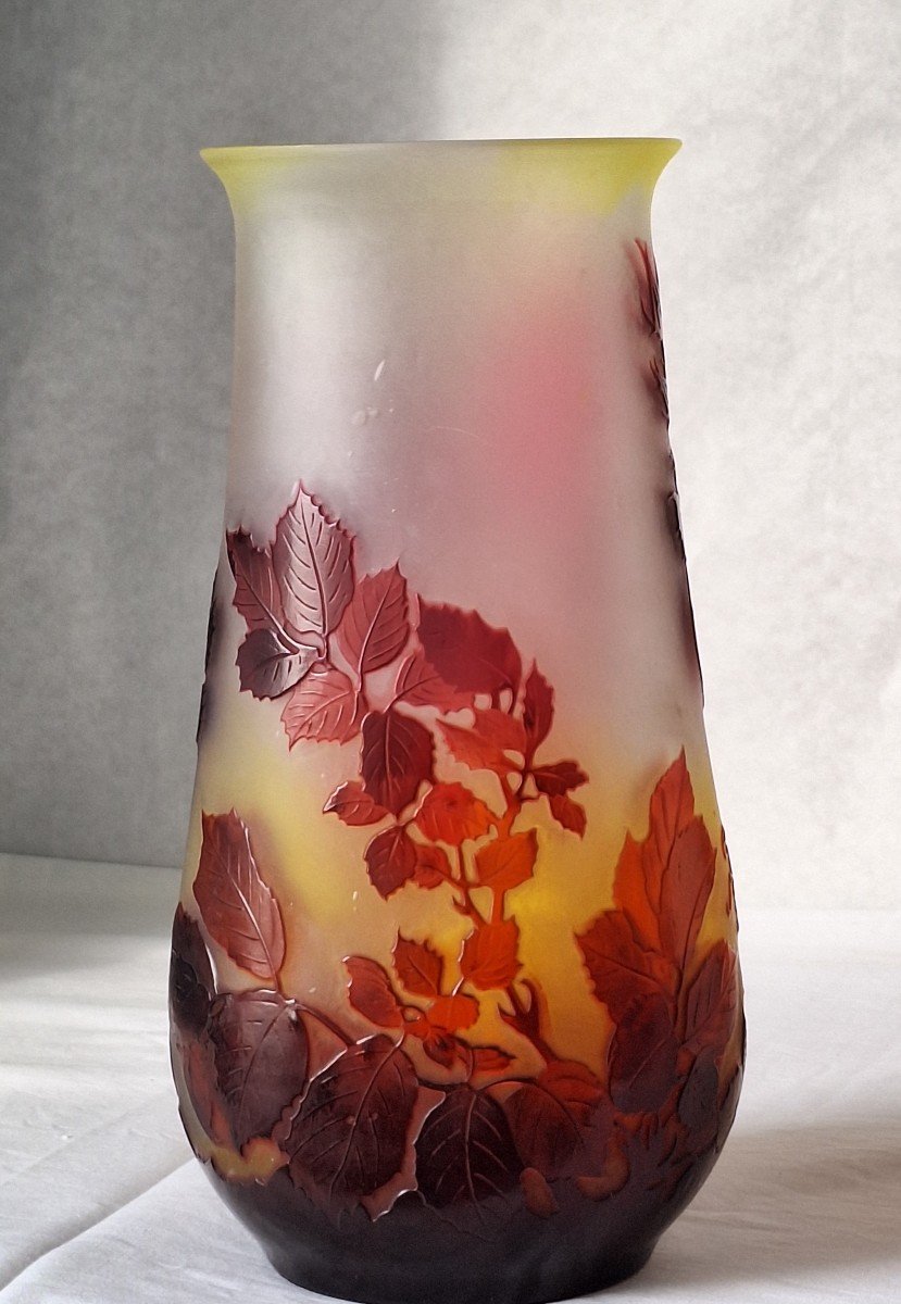 Gallé Vase, Wild Rose Decor -photo-1