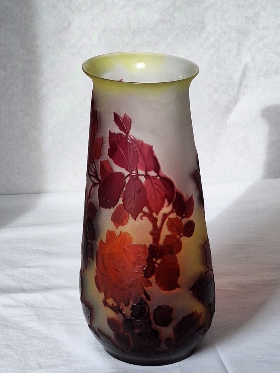 Gallé Vase, Wild Rose Decor -photo-5