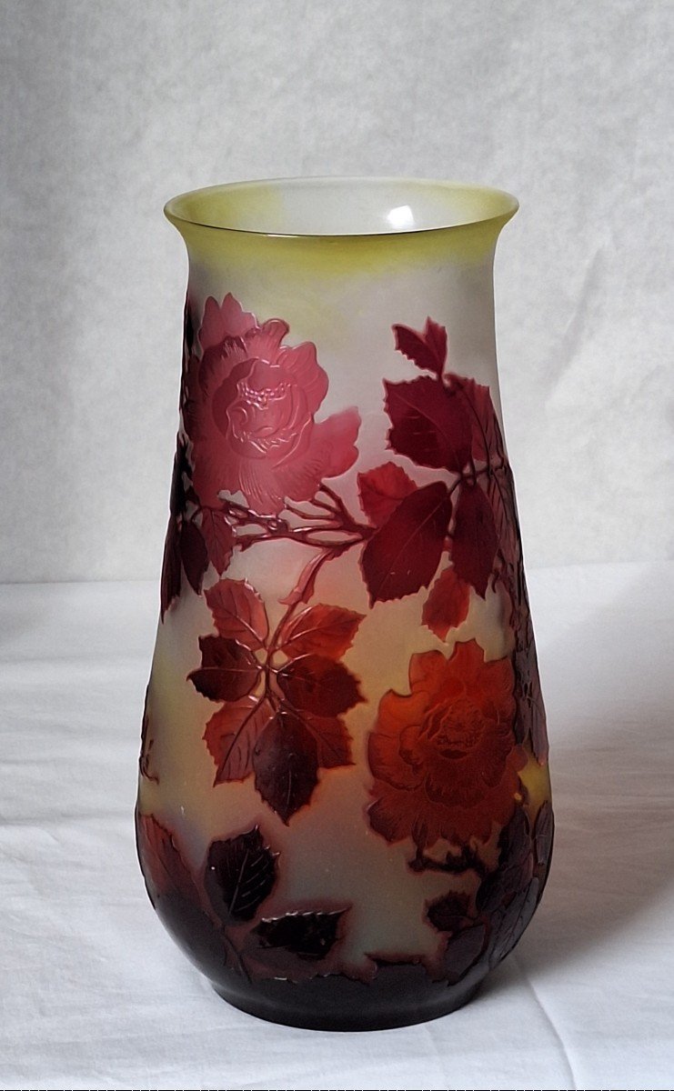 Gallé Vase, Wild Rose Decor -photo-6