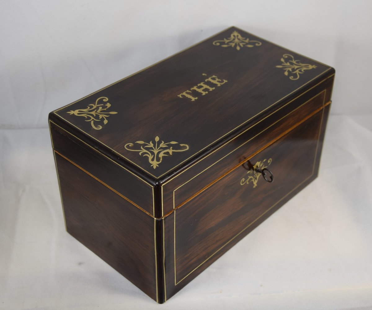 Tea Box In Rosewood Veneer-photo-2