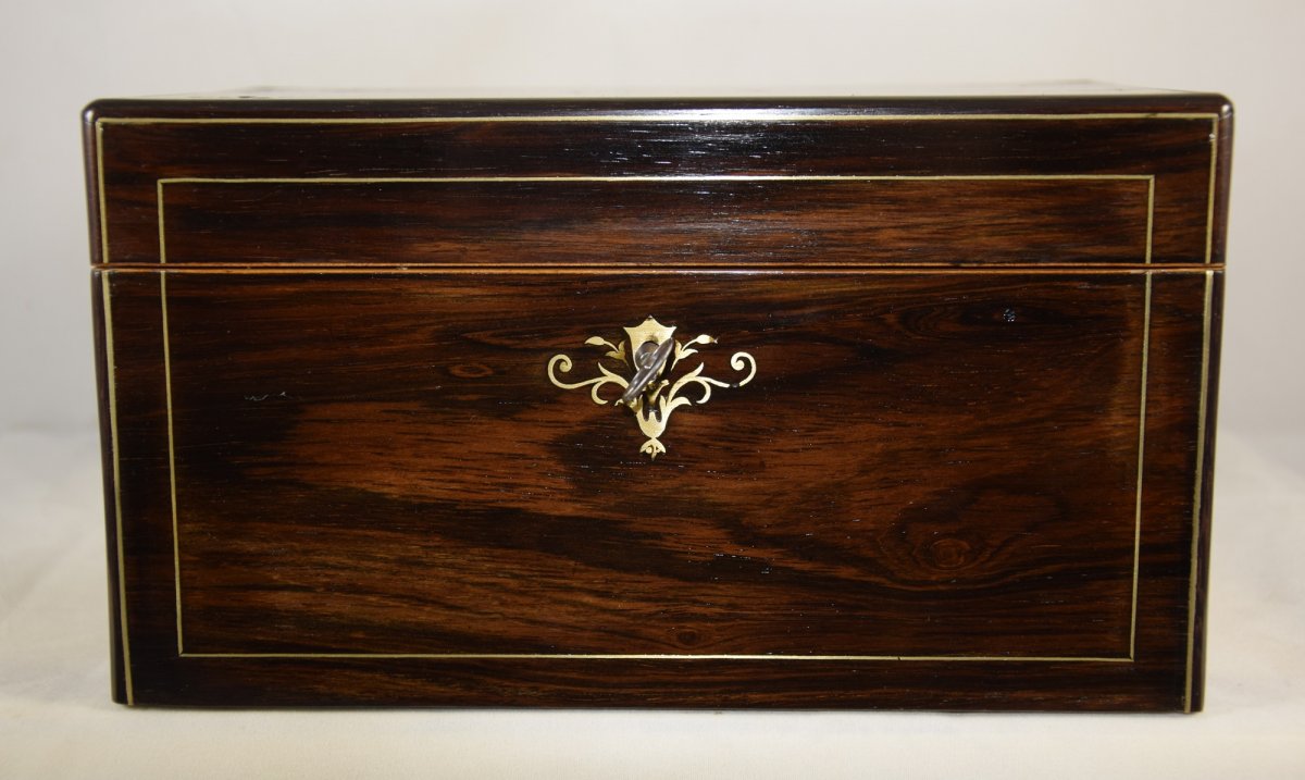 Tea Box In Rosewood Veneer-photo-3