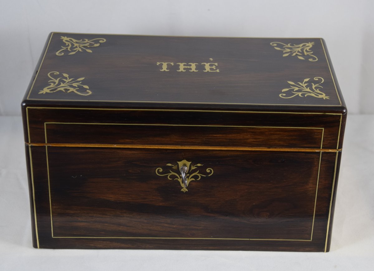 Tea Box In Rosewood Veneer-photo-4