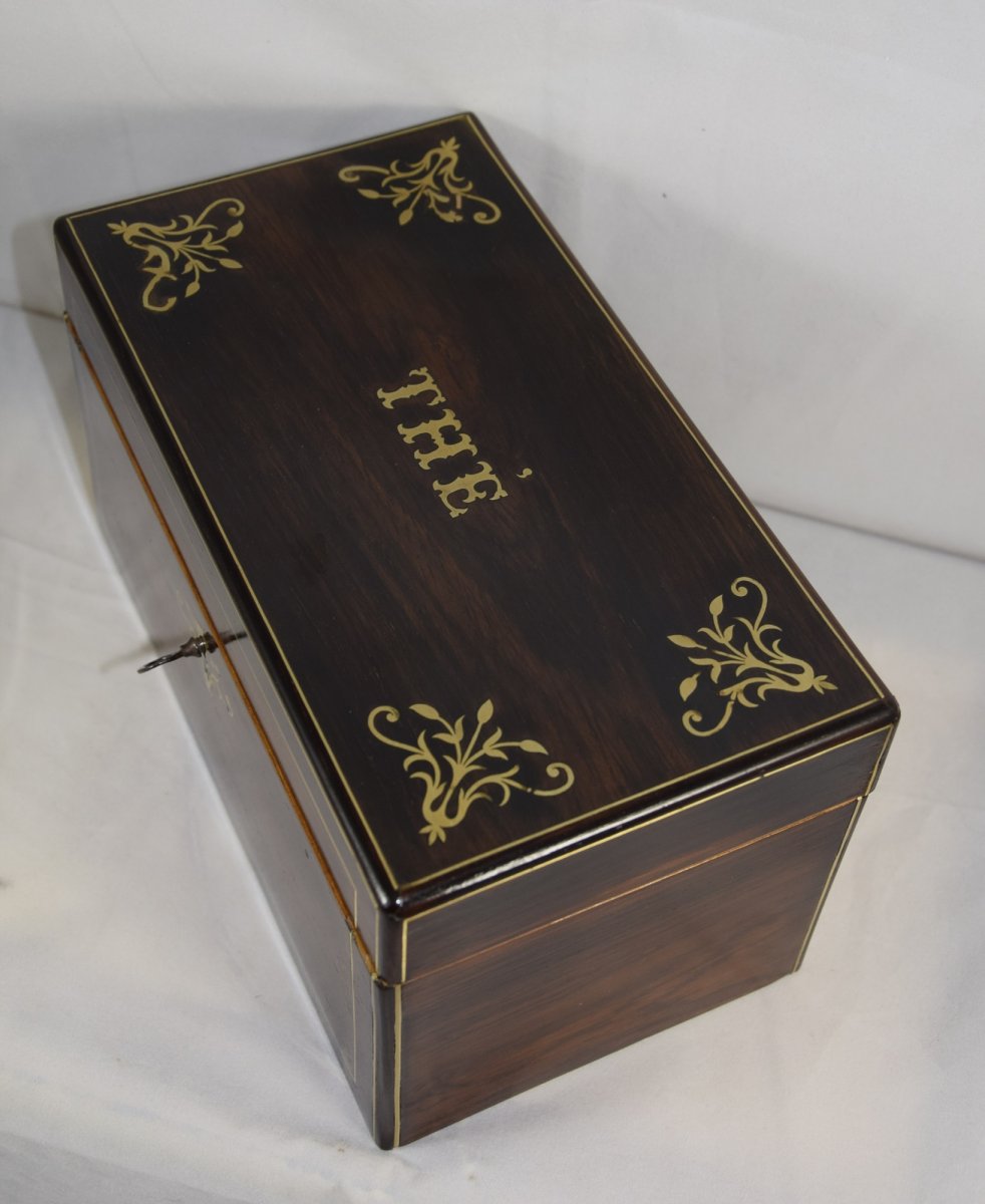 Tea Box In Rosewood Veneer-photo-4