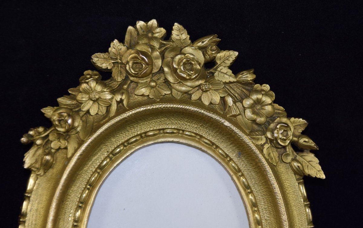 Photo Or Miniature Frame In Gilded Bronze, Napoleon III Period-photo-3