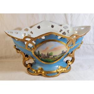 Coupe en porcelaine de Paris , signée E Drouet ,19ème 