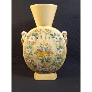 Vase en porcelaine polychrome , Limoges ,Henri  Ardant, fin XIXème