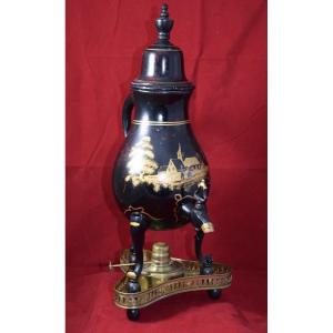 Samovar In Painted Sheet Metal, 19th