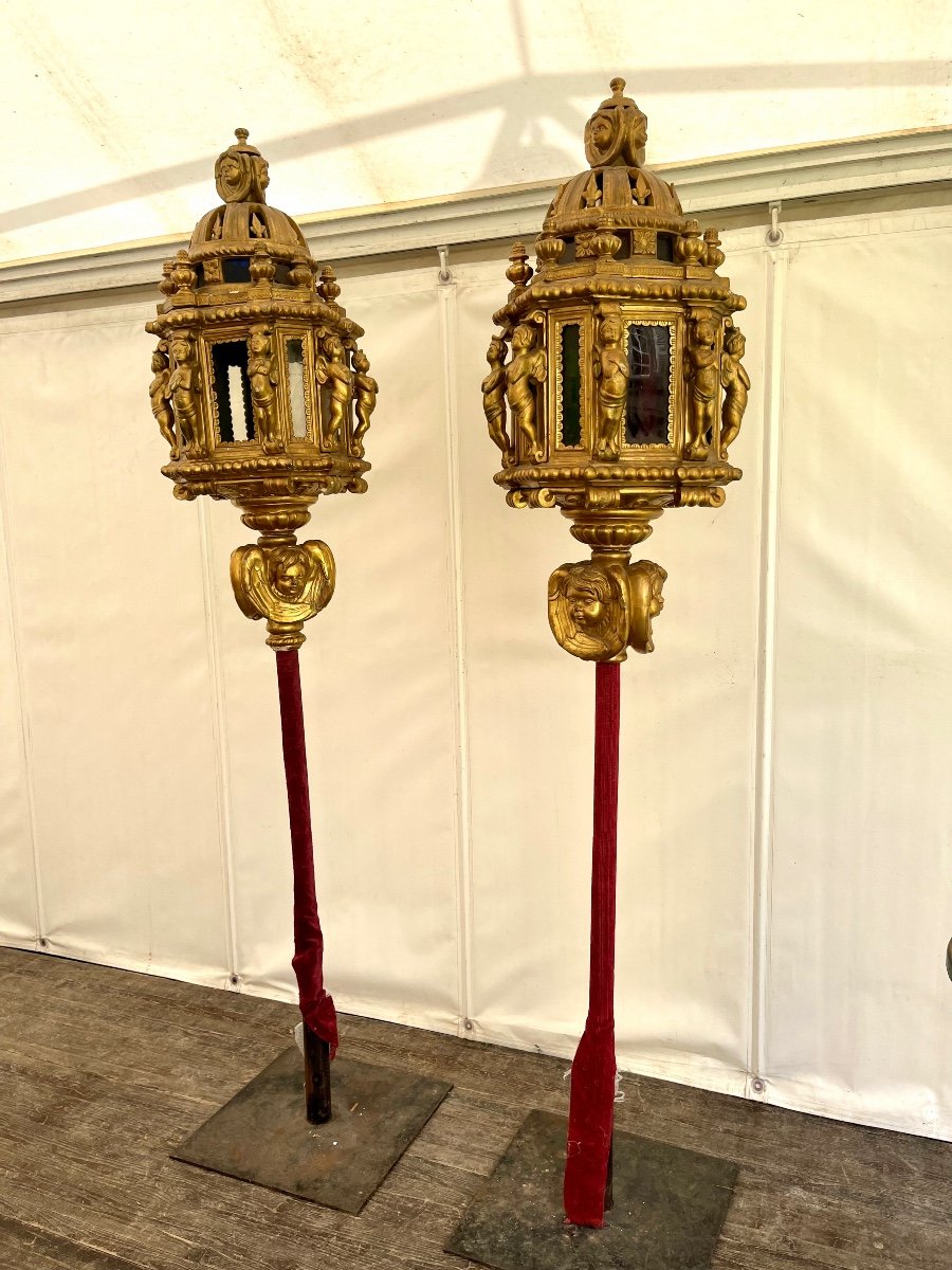 Pair Of Procession Lanterns-photo-2