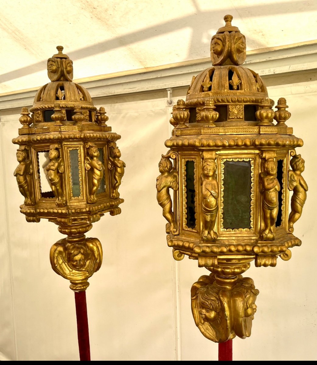 Pair Of Procession Lanterns