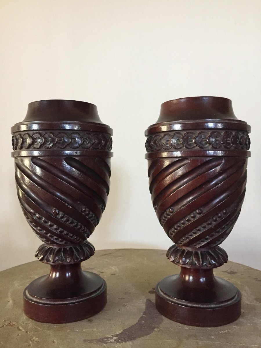 Mahogany Fire Pots