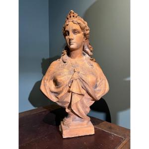 Terracotta Bust Of A Woman