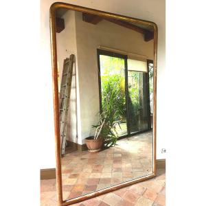 Large Golden Wood Mirror 