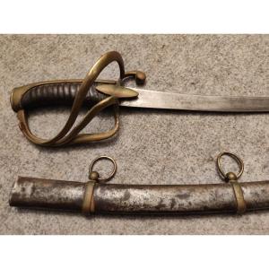 Sabre épée d'Enfant Bois Bronze Et Fer XIX ème Siècle 