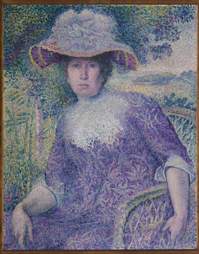 Henri Edmond Cross (1856- 1910),  Étude de draperie, dessin préparatoire (Orsay), cachet d'atelier-photo-3