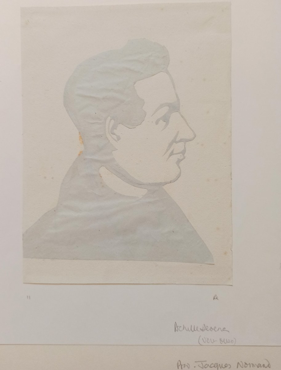 Achille Devéria (1800-1857), Portrait In Papercutting-photo-3