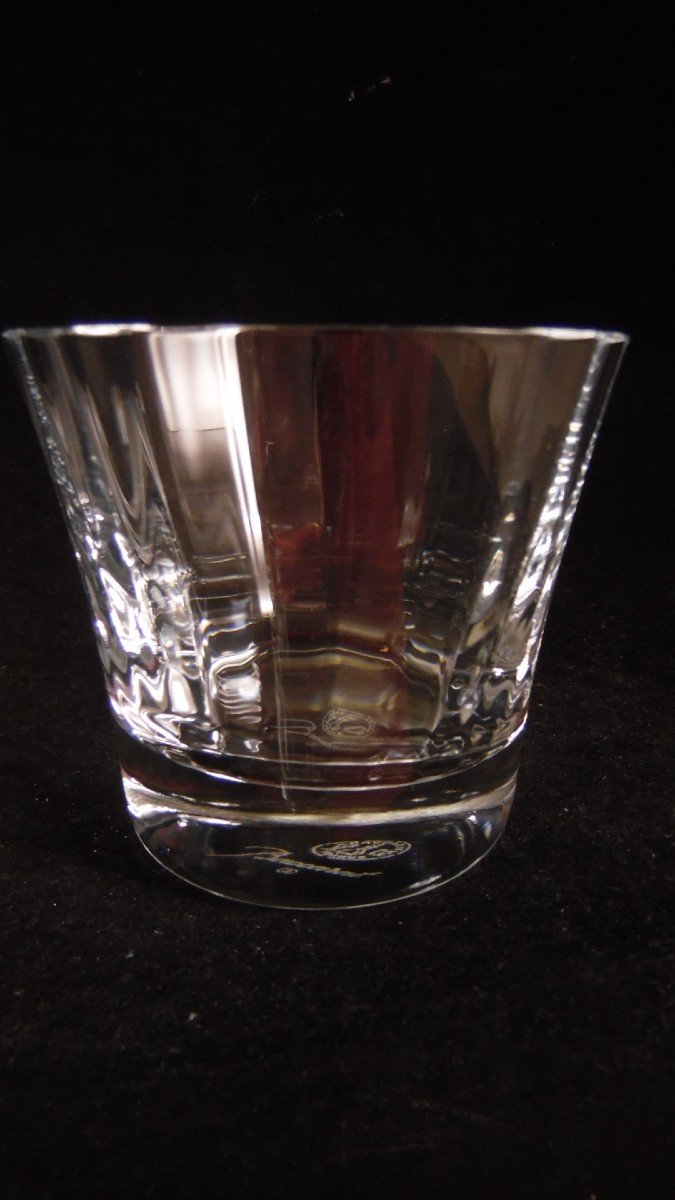 Set Of 6 Baccarat Crystal Whiskey Tumblers, Mille Nuits Model-photo-3